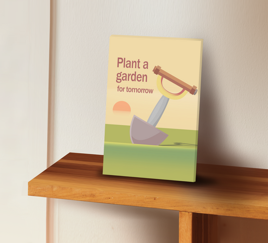 canvas wall art - garden - spade